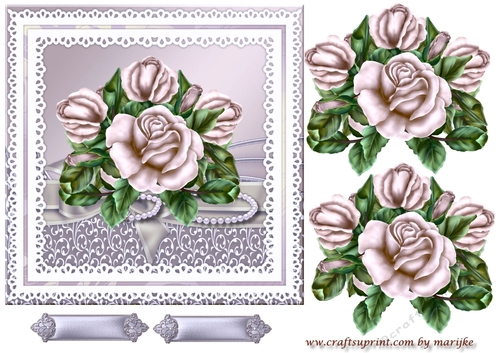 Chique Lavender Roses & Pearls