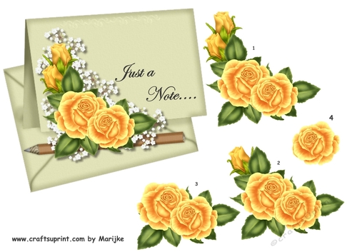 Just a Note... Yellow Roses