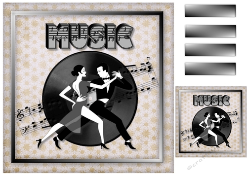 Vintage card Music