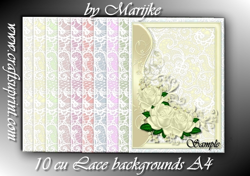 10 CU Lace Background Pastel Colors