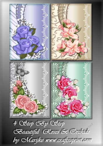 4 beautiful Roses & Orchids Kit