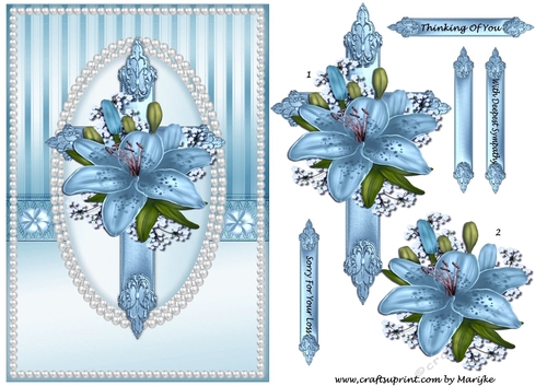 Sympathy Cross & Lilies