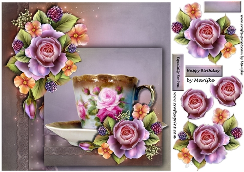 Teacup & English Roses Quick Card