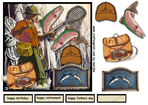 Male Card Gone Fishing 3