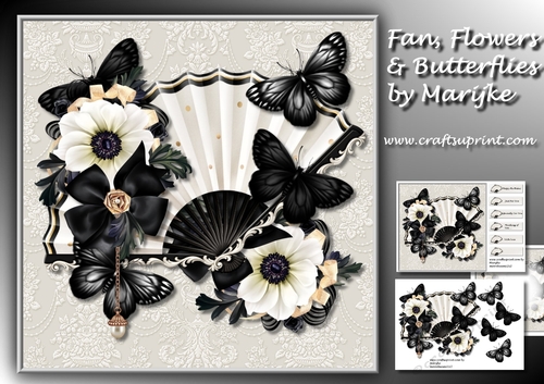 Fan, Flowers & Butterflies Mini Kit