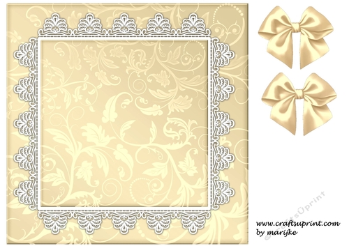 Card Topper Lace  Vintage Cream