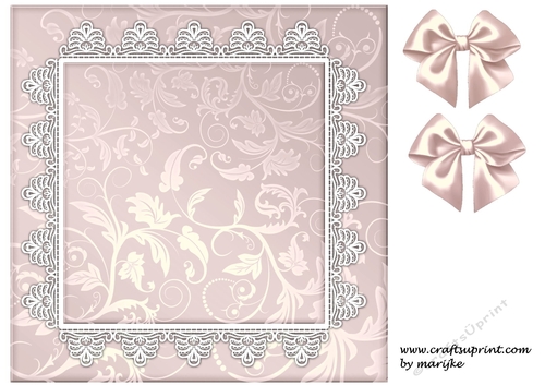 Card Topper Lace  Vintage Purple