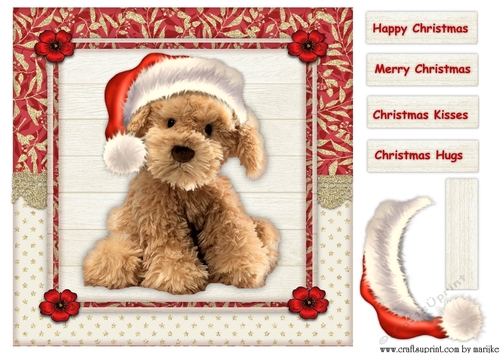 Cute Christmas Puppy Topper