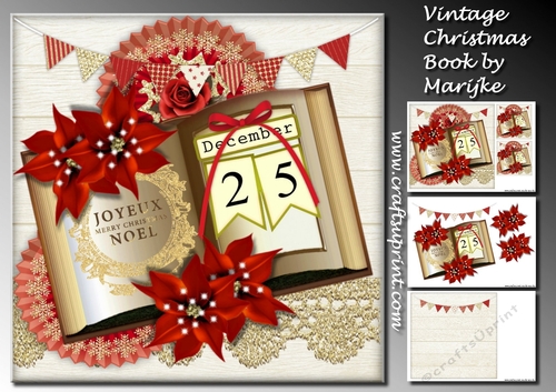 Vintage Christmas Book Mini Kit