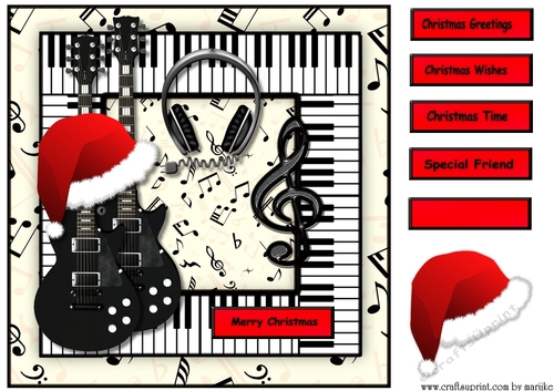 Christmas Music male card