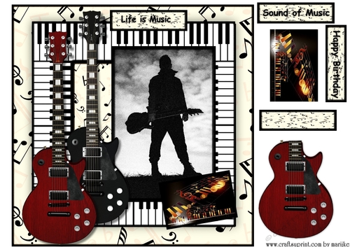 Male card  Life is music 2