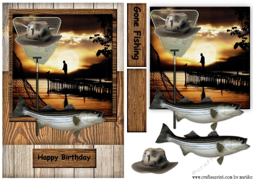 Male Card Gone Fishing 1