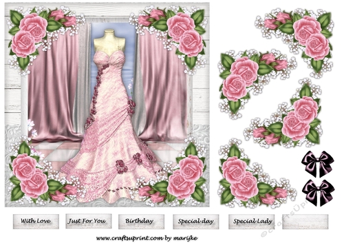 Vintage Dress & Roses