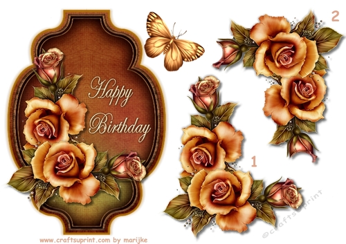 Autumn Roses topper