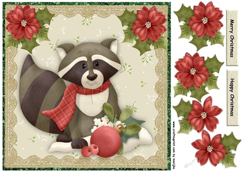 Christmas Animals Raccoon