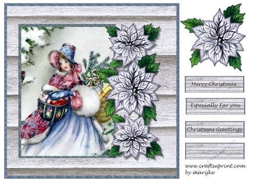 Card Topper Vintage Christmas