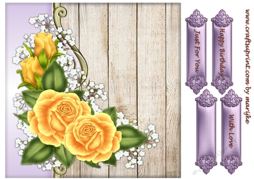 Card Topper Pretty Roses