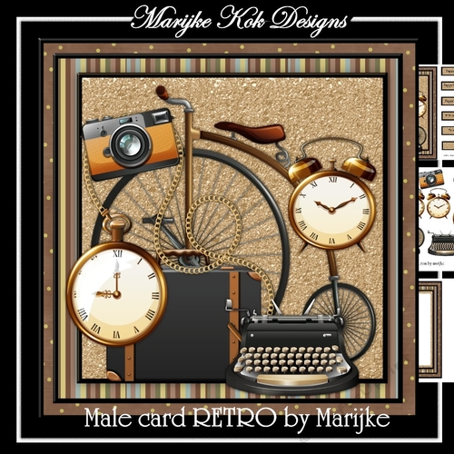Male card RETRO Mini kit