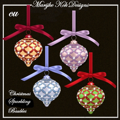Christmas Sparkling Baubles CU