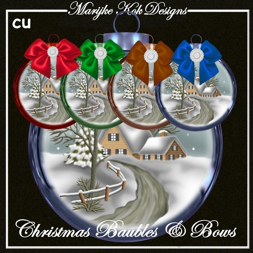 CU Christmas Baubles & Bows