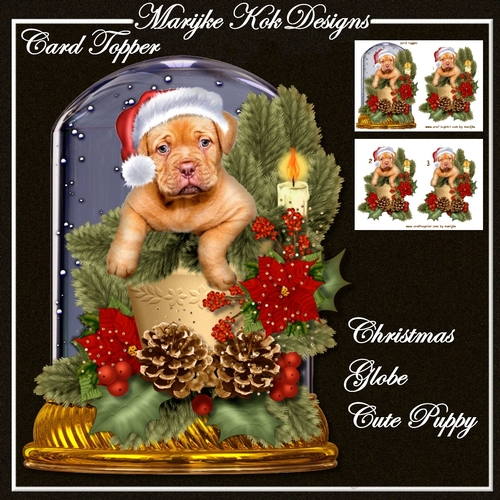 Christmas Globe Cute Puppy