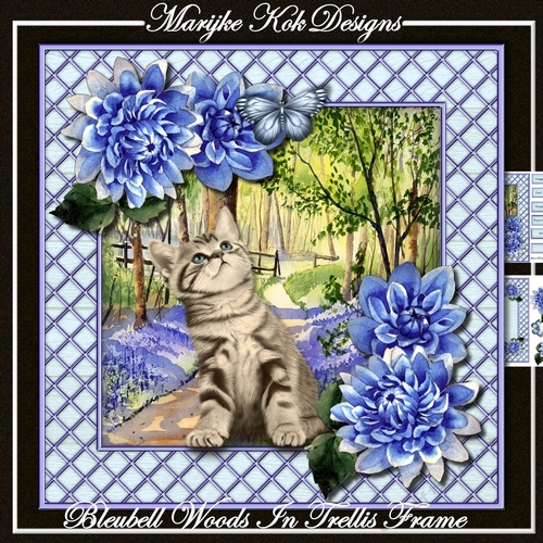 Bluebell woods in trellis frame Mini Kit