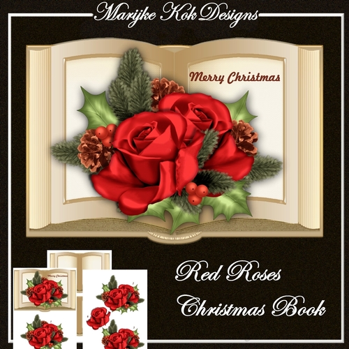 Red Roses Christmas Book Mini Kit