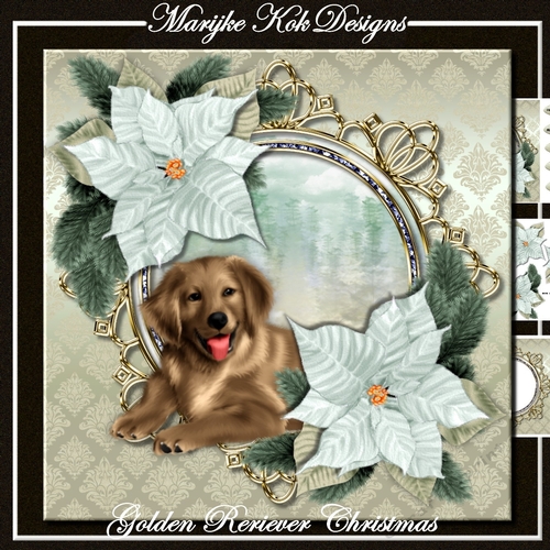 Golden retrievers Christmas