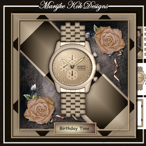 Birthday Time Male card Mini Kit