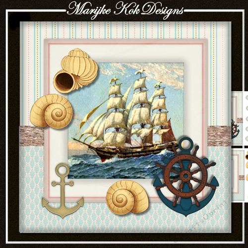 Male card Vintage Sailship 1