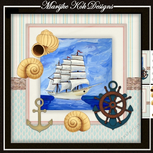 Male card Vintage Sailship 2