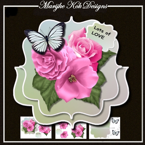 Over The Edge Card Flowers & Butterflies Mini Kit