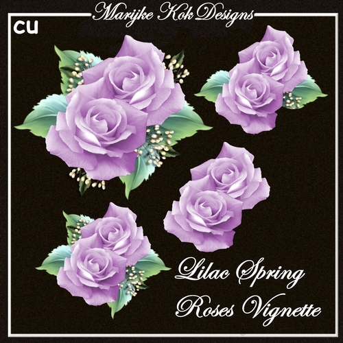 CU Lilac Spring Roses Vignette