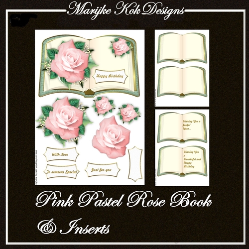 Book Pink pastel Rose Book Mini Kit
