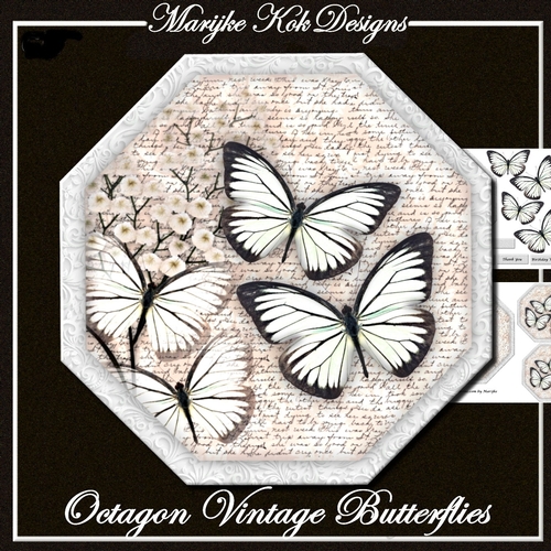 Octagon Vintage Butterflies Mini Kit