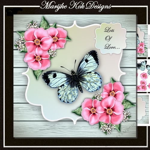 Pink Primroses & Butterfly Mini Kit