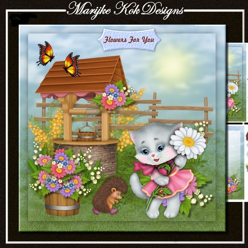 Flowers For You Cute Kitten Mini Kit