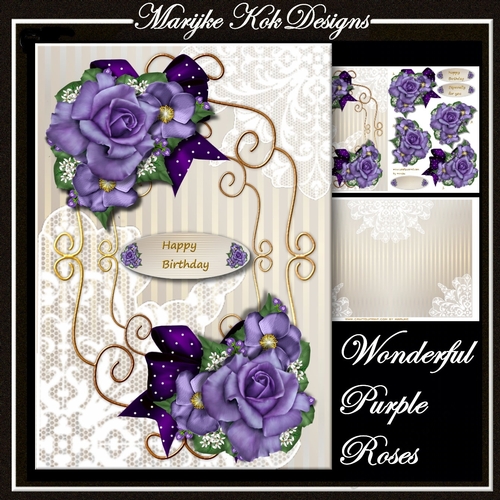 Wonderful Purple Roses Mini Kit