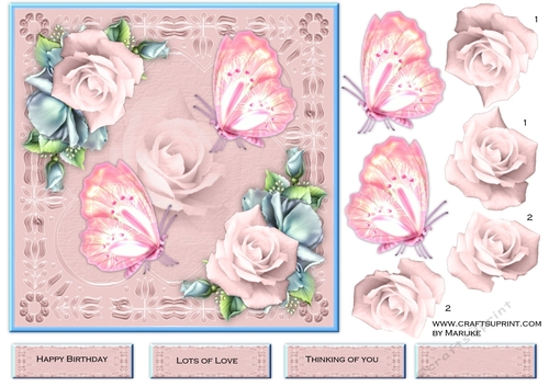 Quick Card Shabby Chic Roses
