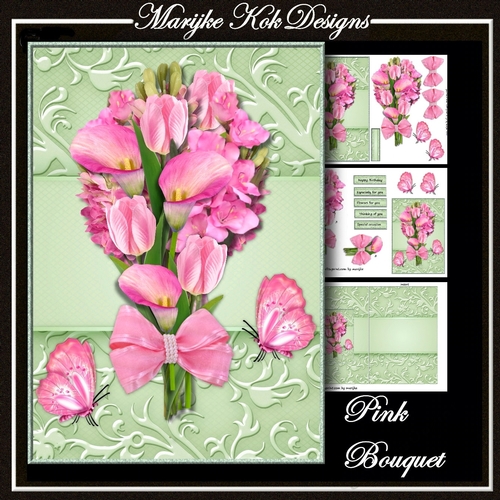 Bouquet Pink Flowers Mini Kit