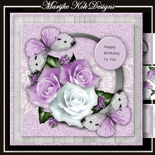 Lavender Roses & Butterflies Mini Kit