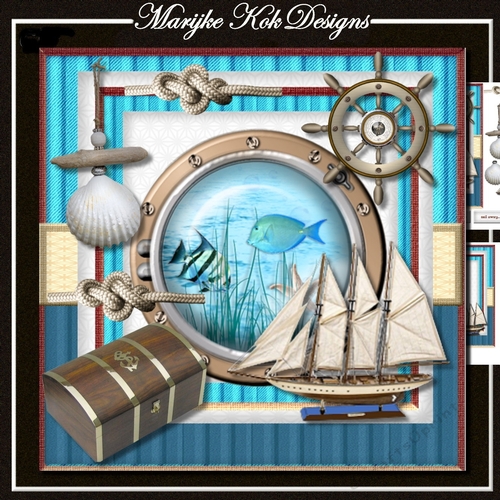 Male card Sail Away Mini kit 