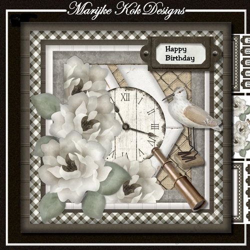 Male Card In Grey