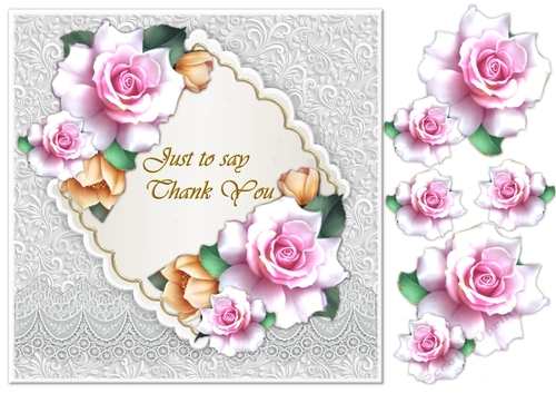 Bright Roses Thank You Quick card