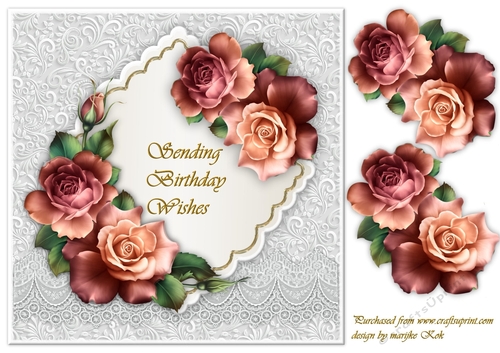Gorgeous Roses Birthday Wishes Quick card