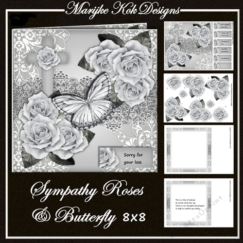 Sympathy Roses & Butterfly Mini Kit