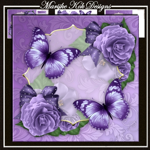 Lavender Flowers & Butterflies Mini Kit