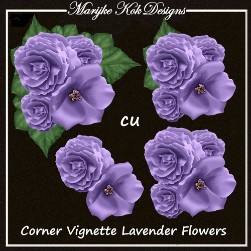 CU Corner Vignette lavender Flowers