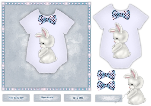 New baby Boy Onesie Cute Bunny