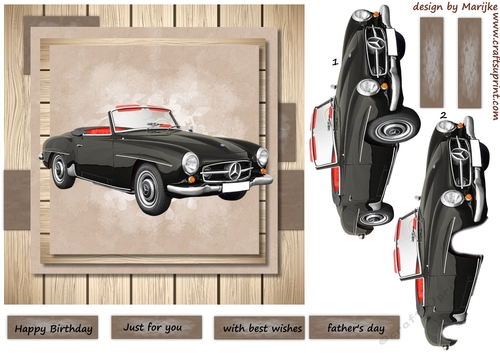 Male Card  Black Mercedes
